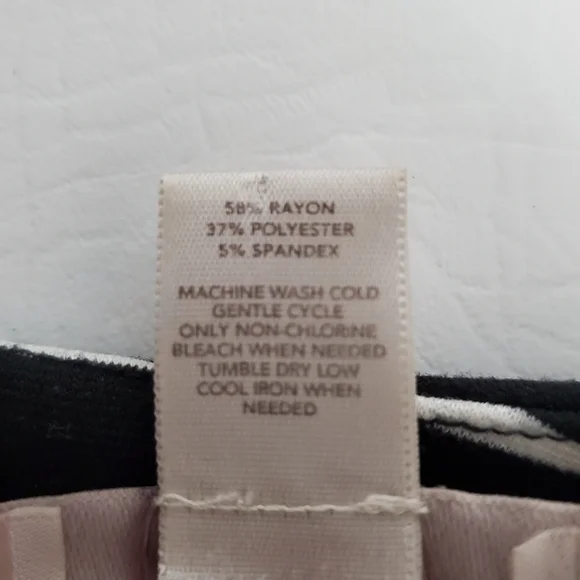 LOFT Black and White Striped Dress Womens Size 4P - Picture 6 of 7